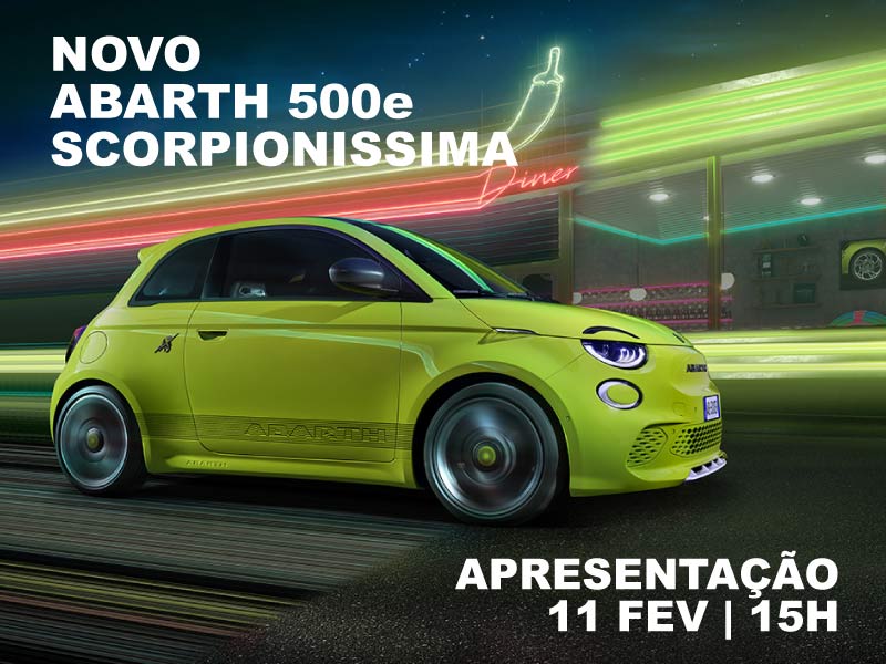 Apresentação do Novo Abarth 500e Scorpionissima 11/02 na C.A.M. Porto