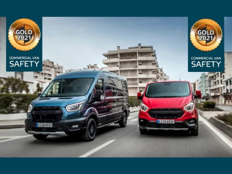 Ford Transit Custom com distinção “GOLD” do EURO NCAP